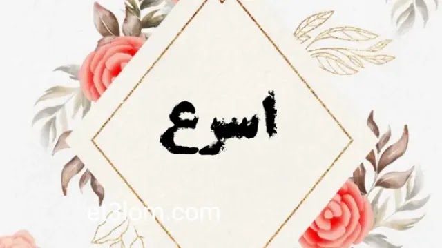 معنى اسرع في المعاجم العربية بالتفصيل